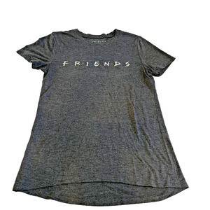 Friends TV Show Gray Graphic T Shirt Women Small Casual Logo Tee